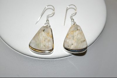 +MBA #7698  Jasper & Sterling Pierced Earrings