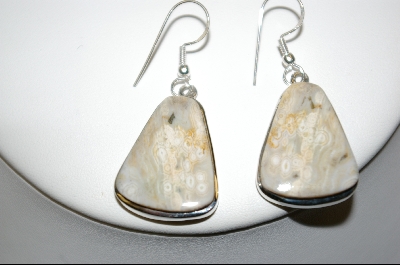 +MBA #7698  Jasper & Sterling Pierced Earrings