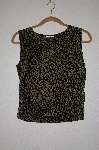 +MBADG #26-018  "The Travel Collection Green Animal Print Stretch Tank"