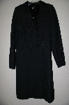 +MBADG #26-108  "Karen Kane Fancy Black Ribbon & Bead Embelished Long Coat"
