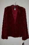 +MBADG #26-147  "Susan Bristol Fancy Red Velvet Beaded Jacket"