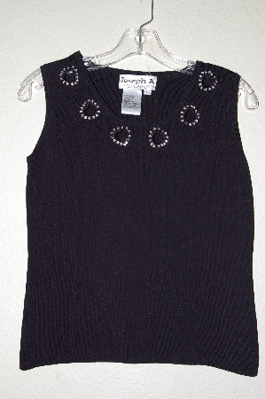 +MBADG #11-153  "Joseph A Black Heart Cut Out Knit Tank"