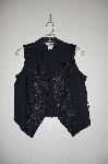 +MBADG #11-124  "Banjo Fancy Black Lace Trim Vest Shirt"