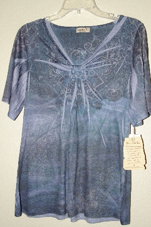 +MBADG #11-049  "One World Blue Stretch Top"