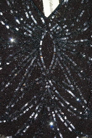 +MBADG #11-052  "S.M. Collection Black Rayon Embelished Tank"