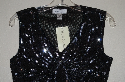 +MBADG #11-052  "S.M. Collection Black Rayon Embelished Tank"