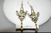 +MBA #7662  Golden Topaz Dangle Pierced Earrings