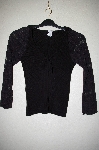 +MBADG #55-201  "XOXO Fancy Black Lace Sleve Knit Sweater"