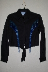 +MBADG #55-233  "Country Tease By Adobe Rose One Of A Kind Black Hand Beaded Western Shirt"