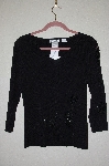 +MBADG #55-227  "Felicity Black Knit Fancy Embelished Sweater"