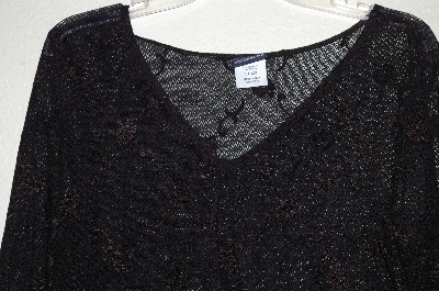 +MBADG #55-274  "Boston Proper Black Floral Lace Stretch Top"