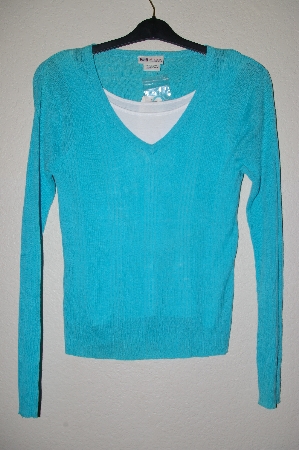 +MBADG #55-161  "Authentic Blue Sweater Top With Attached Tank"