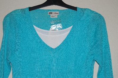 +MBADG #55-161  "Authentic Blue Sweater Top With Attached Tank"