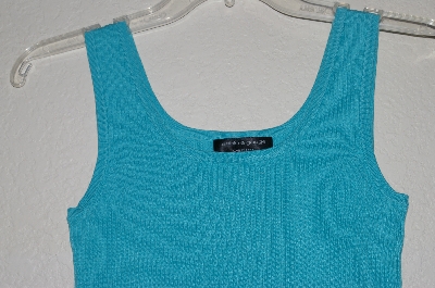 +MBADG #55-081  "Cable & Gauge TQ Blue Knit Tank"
