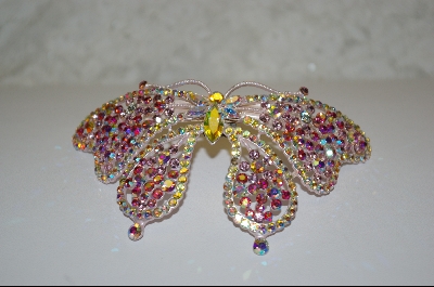 +Pink Crystal ButterFly Pendant