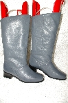 +MBAB #29-261  "Markon Grey Leather Round Toe Scrunch Boots"