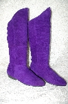 +MBAB #29-224  "Checkers By Betco Purple Suede Scrunch Boots"