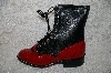 +MBAB #29-308  "Laredo Fancy Red/Black Leather Lacers"