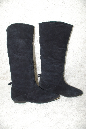 +MBAB #29-205  "Jasmin Black Suede Scrunch Boots"