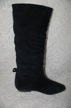 +MBAB #29-205  "Jasmin Black Suede Scrunch Boots"