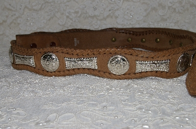 +MBAB #29-196  "Fancy Metal Concho Mans Belt"