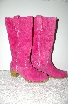 +MBAB #99-123  "Newport News 2007 Pink Ruby Suede Riding Boots"