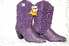 +MBAB #99-308  "Dingo Purple Suede & Leather Cowboy Boots"