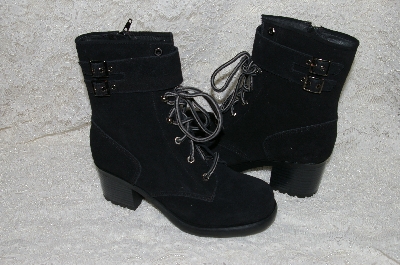 +MBAB #99-020  "Bigou Black Suede Lace Up Boots"