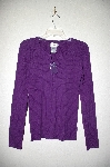 +MBAMG #25-001  "Chadwicks Purple Knit Button Top Sweater"