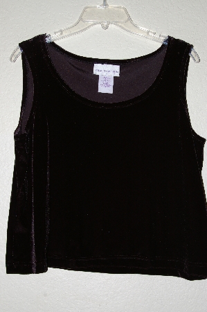 +MBAMG #25-290  "Susan Graver Black Stretch Velvet Tank"
