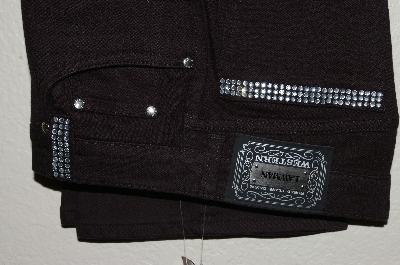 +MBAMG #25-128  "Size 5/ 34" Long  "Lawman "Aurora" Rhinestone" Embelished Jeans"