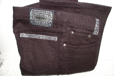 +MBAMG #25-128  "Size 5/ 34" Long  "Lawman "Aurora" Rhinestone" Embelished Jeans"