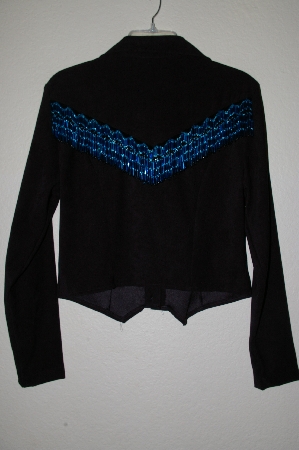 +MBAMG #25-293  "Banjo Black One Of A Kind Hand Beaded Western Shirt"