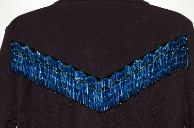 +MBAMG #25-293  "Banjo Black One Of A Kind Hand Beaded Western Shirt"