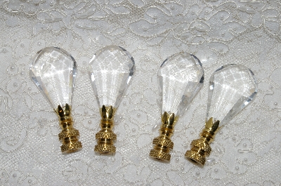 +MBAMG #25-336  "Set Of 4 Swarovaski Faceted Crystal Lamp Shade Finals"
