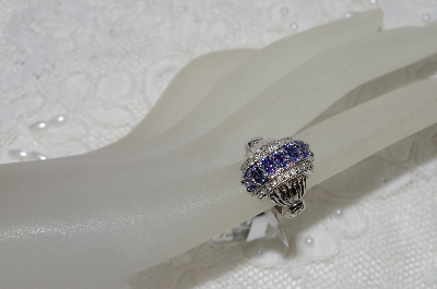 +MBAMB #25-232  "14K White Gold Tanzanite & Diamond Ring"
