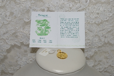 +MBAMG #25-201  "24K Yellow Gold Chinese "Dragon" Zodiac Pendant"