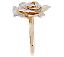 +MBAMG #25-213  "14K Yellow Gold Diamond Accent Dimensional Rose Ring"