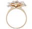 +MBAMG #25-210  "14K Black Rhodium Plated Gold Diamond Accent Demensional Rose Ring"