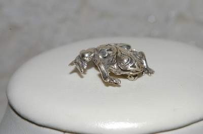 +MBAMG #25-224   "1990's Fancy Sterling Frog Pin"