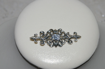 +MBAMG #25-183 "1980's Sterling Diamonque Fancy Pin"