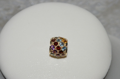 +MBAMG #25-248  "14K Yellow Gold Gemstone Ball Pendant"