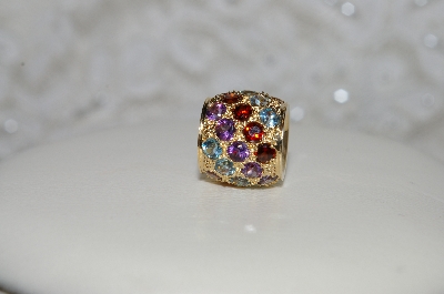 +MBAMG #25-248  "14K Yellow Gold Gemstone Ball Pendant"