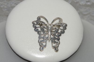 +MBAMG #25-176 "Artist "Laine"  Signed Sterling Fancy Butterfly Pin"