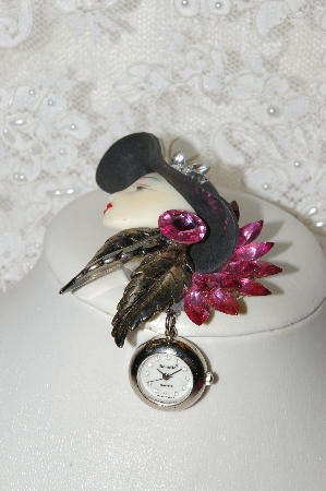 +MBAMG #25-163  "Fancy Hand Made Fashion Brooch With Watch"