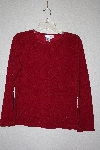 +MBANF #614  "Coldwater Creek Fancy Embossed Red Stretch Top"