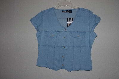+MBAMG #11-0699  "Manisha Light Blue Denim Top"