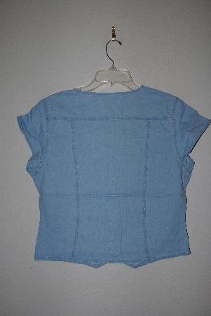 +MBAMG #11-0699  "Manisha Light Blue Denim Top"