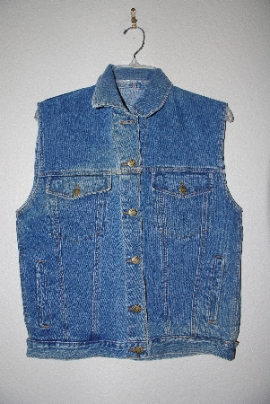 +MBAMG #11-0709  "Anchor Blue Light Denim Button Front Vest"