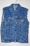 +MBAMG #11-0714  "Anchor Blue Medium Denim Button Front Vest"